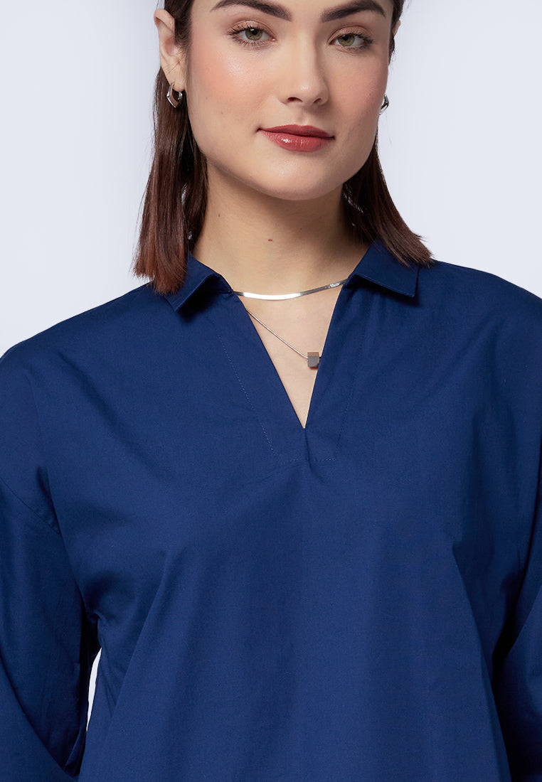 V-Neck Long Sleeve Blouse