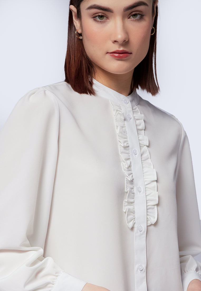 Ruffled Long Sleeve Blouse