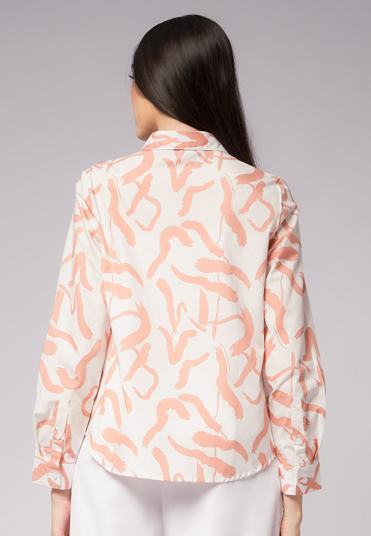Printed Long Sleeve Blouse