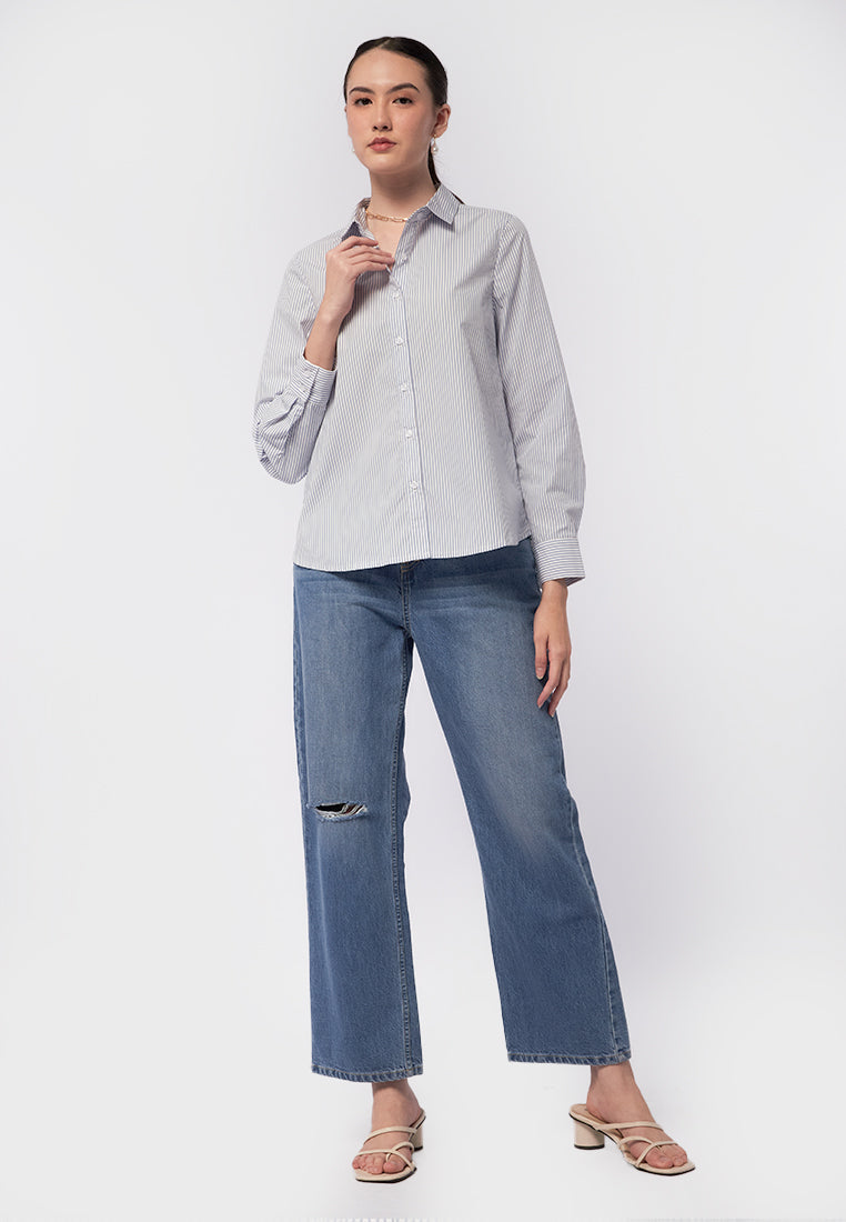 Long Sleeve Stripes Shirt