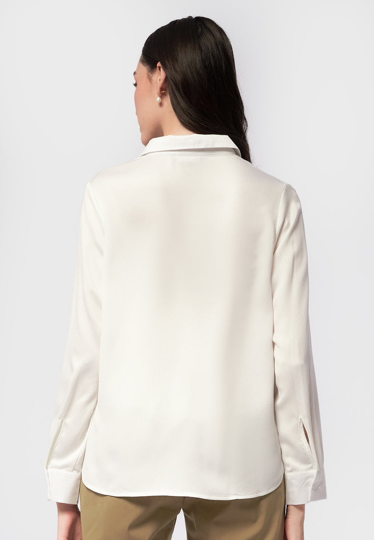 Satin Long Sleeve Blouse