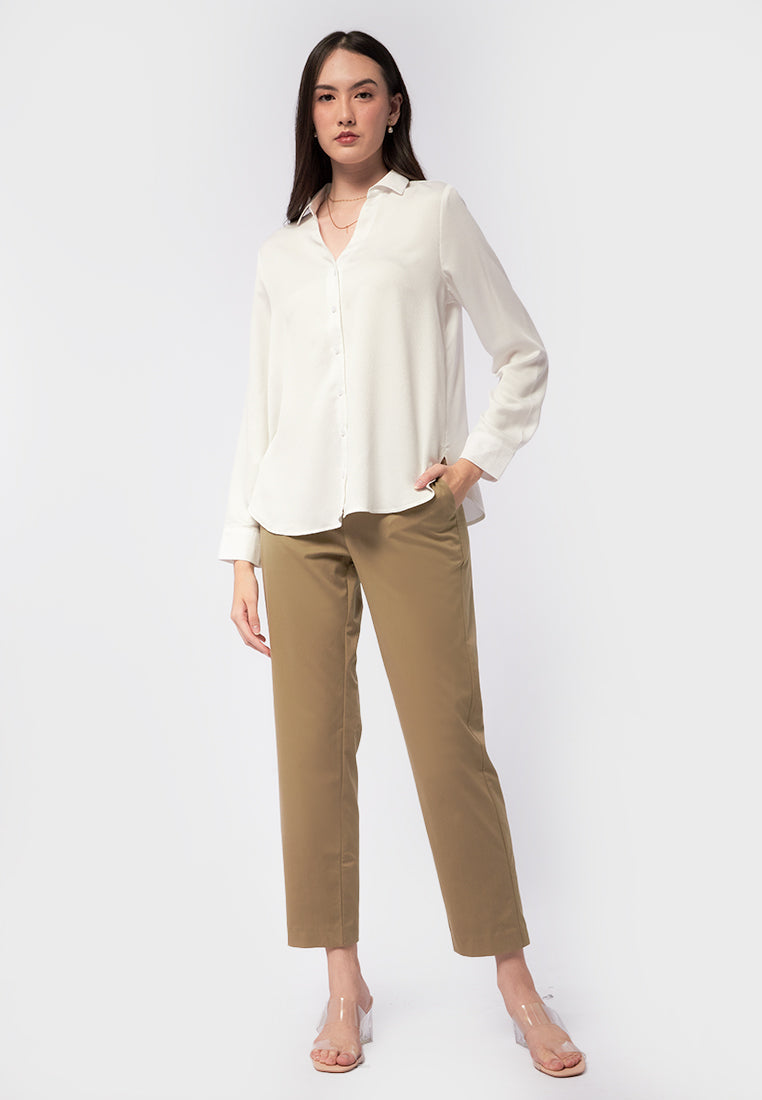 Satin Long Sleeve Blouse