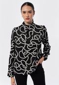 Printed Long Sleeve Blouse