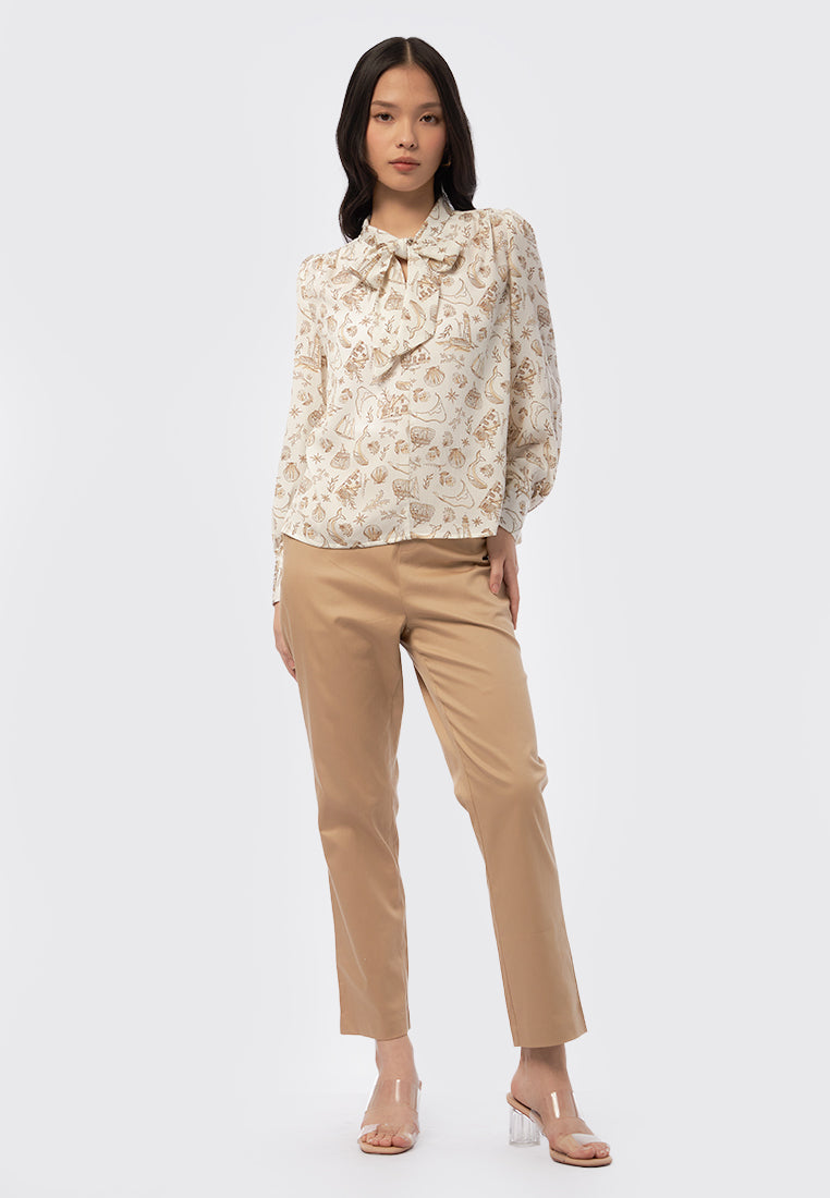 Printed Long Sleeve Blouse
