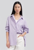 Oversized Long Sleeve Blouse Lilac