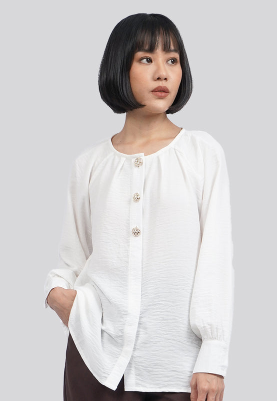 Round Neck Raglan Blouse