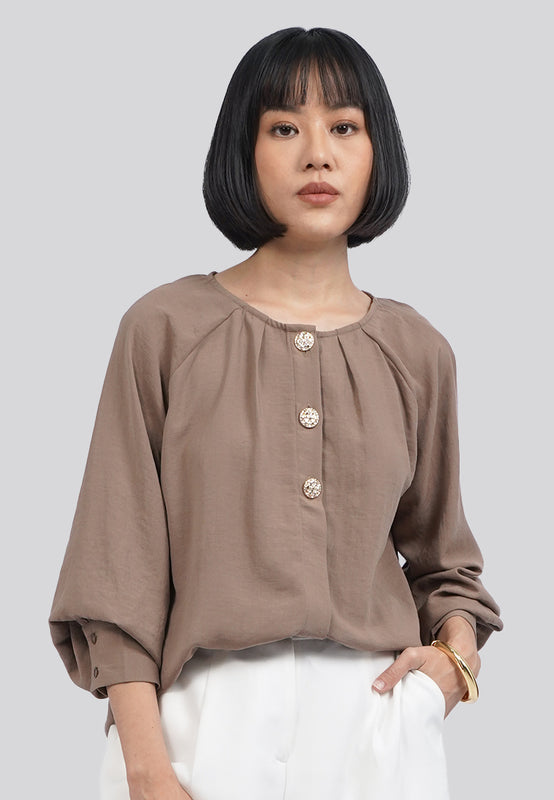 Round Neck Raglan Blouse