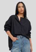 Button Tab Batwing Blouse