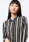 Long Sleeves Striped Blouse