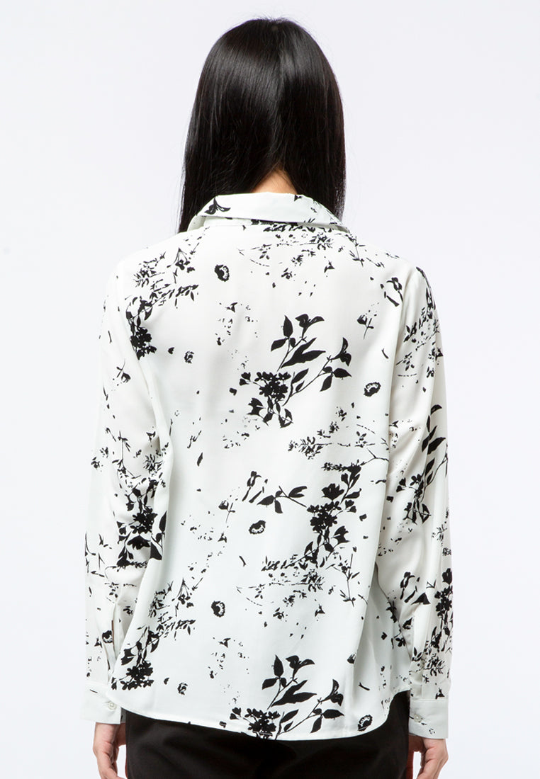 Long Sleeves Printed Blouse