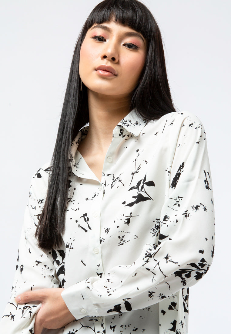 Long Sleeves Printed Blouse