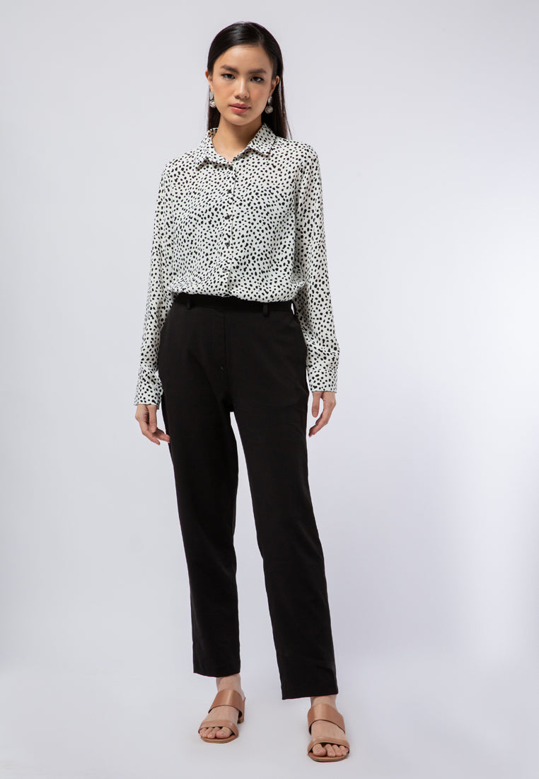 Long Sleeve Printed Blouse