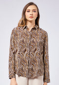 Printed Long Sleeve Blouse