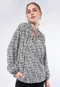 Balloon Sleeve Peasant Blouse