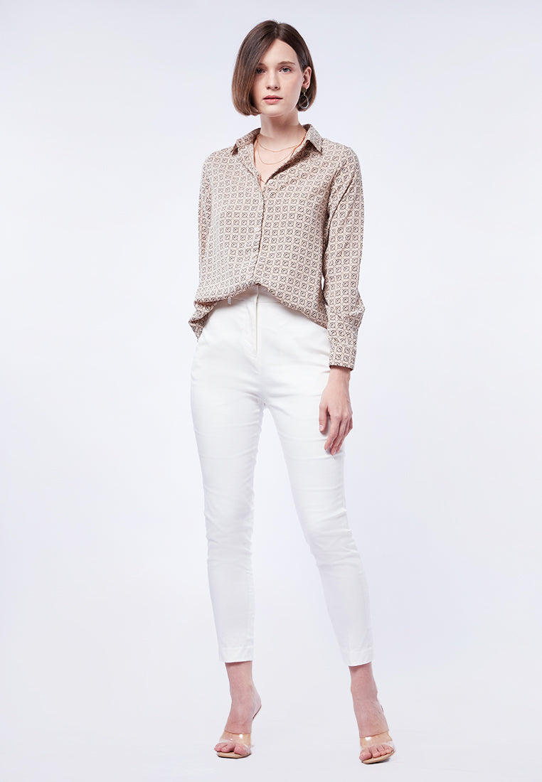Printed Long Sleeve Blouse