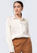 Long Sleeve Sateen Blouse