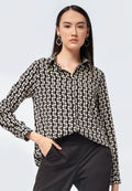 Printed Long Sleeve Blouse