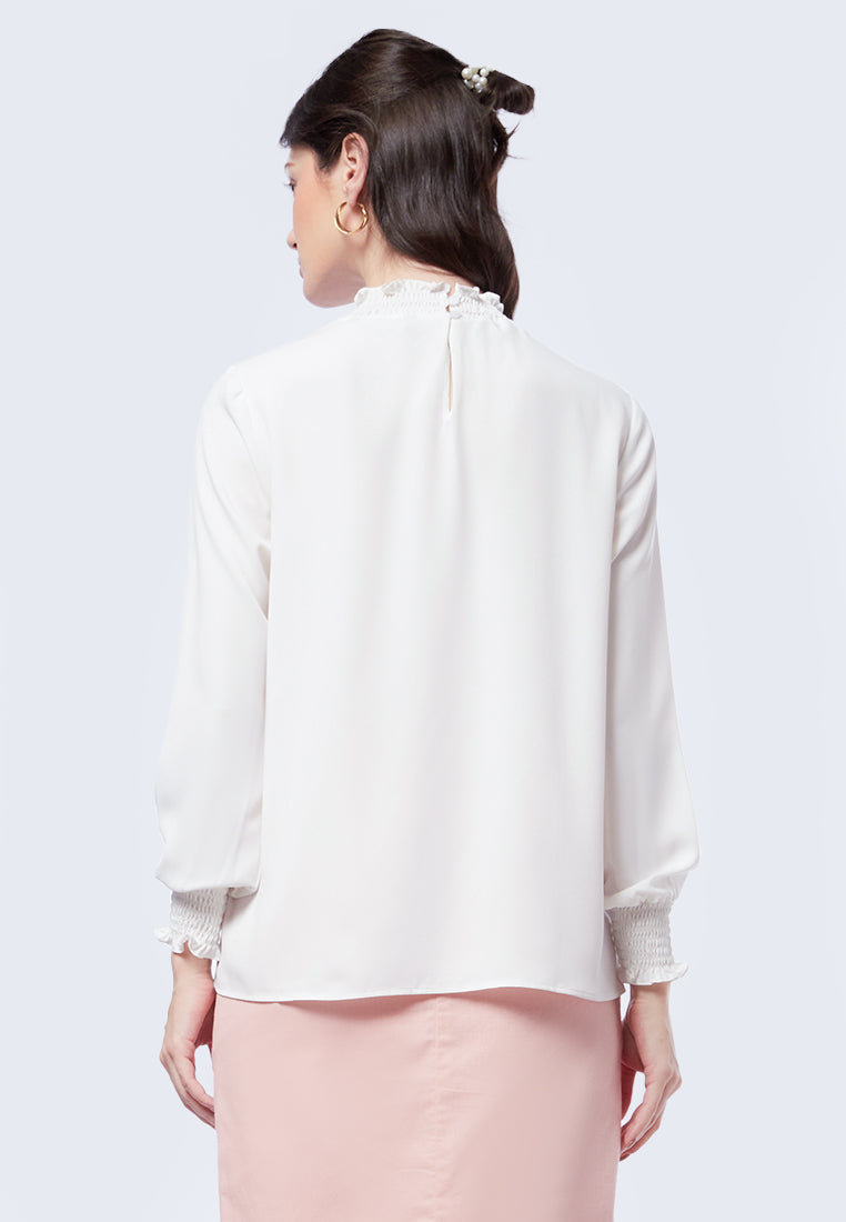 Long Sleeve Blouse with Smock Detail