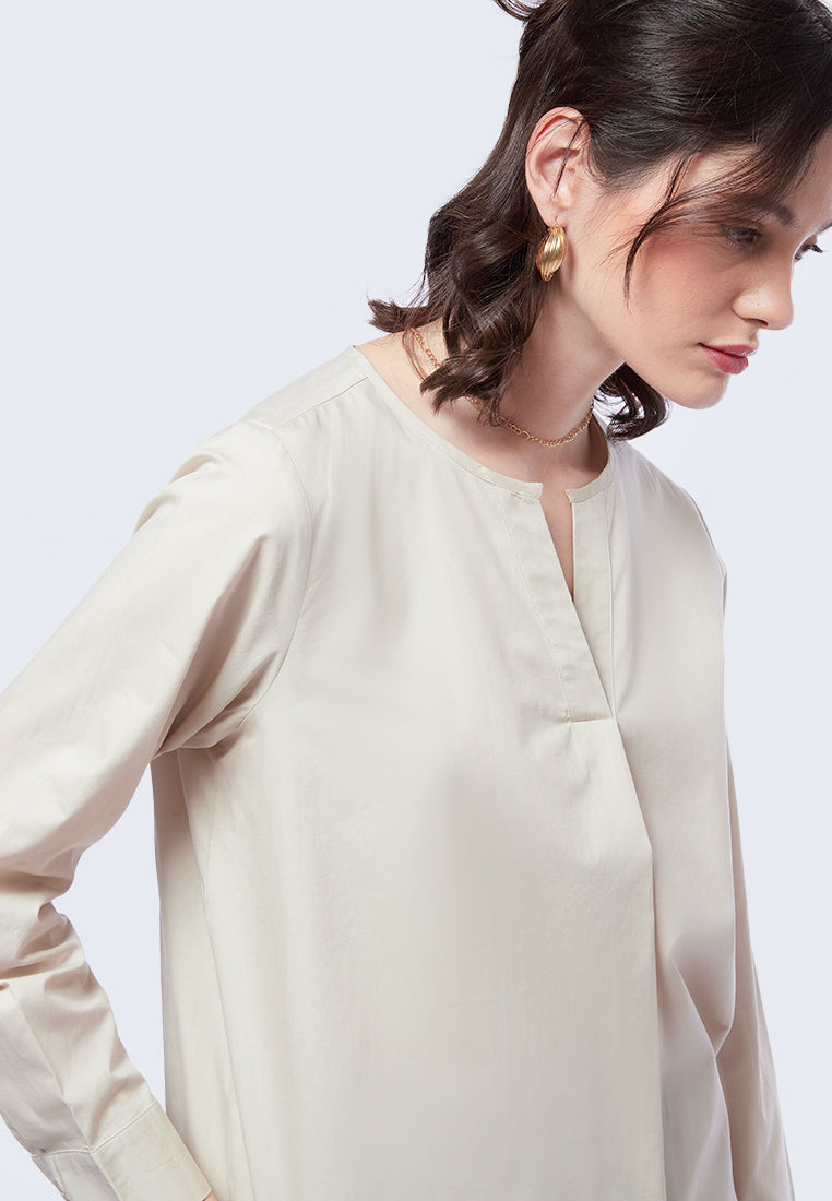V-Neck Long Sleeve Blouse