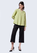 V-Neck Long Sleeve Blouse