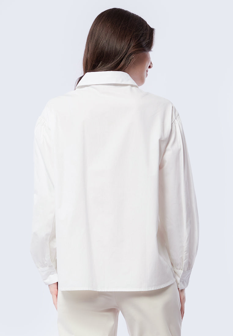 Balloon Sleeves Oversized Blouse