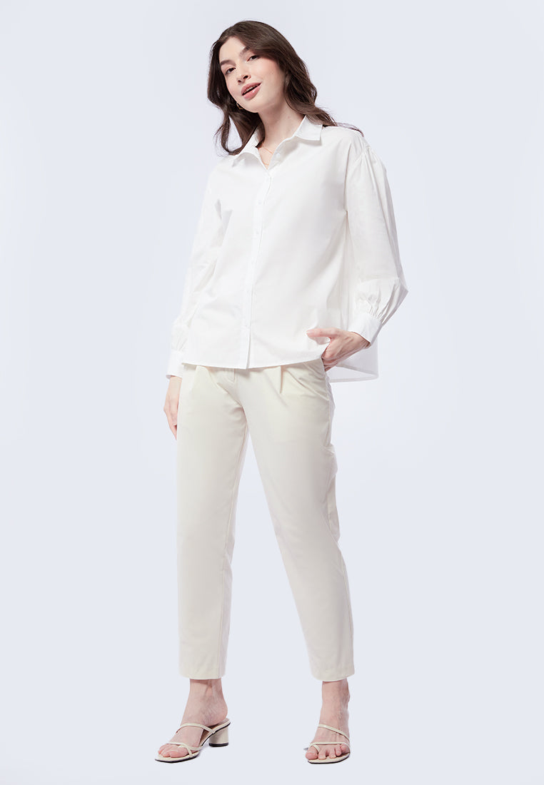Balloon Sleeves Oversized Blouse