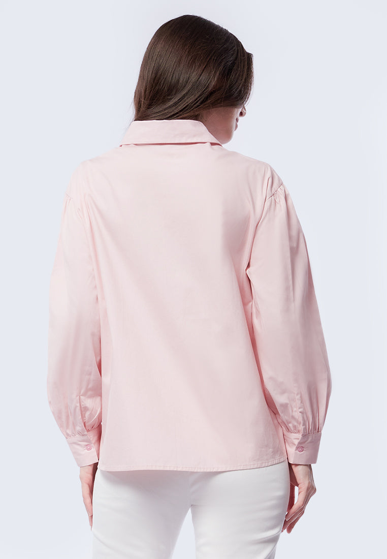Balloon Sleeves Oversized Blouse