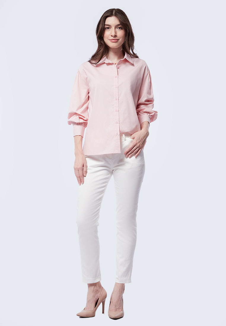 Balloon Sleeves Oversized Blouse
