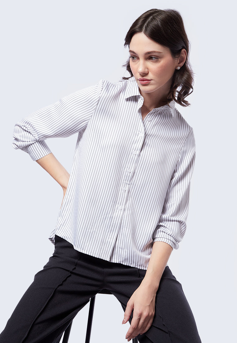 Printed Long Sleeve Blouse