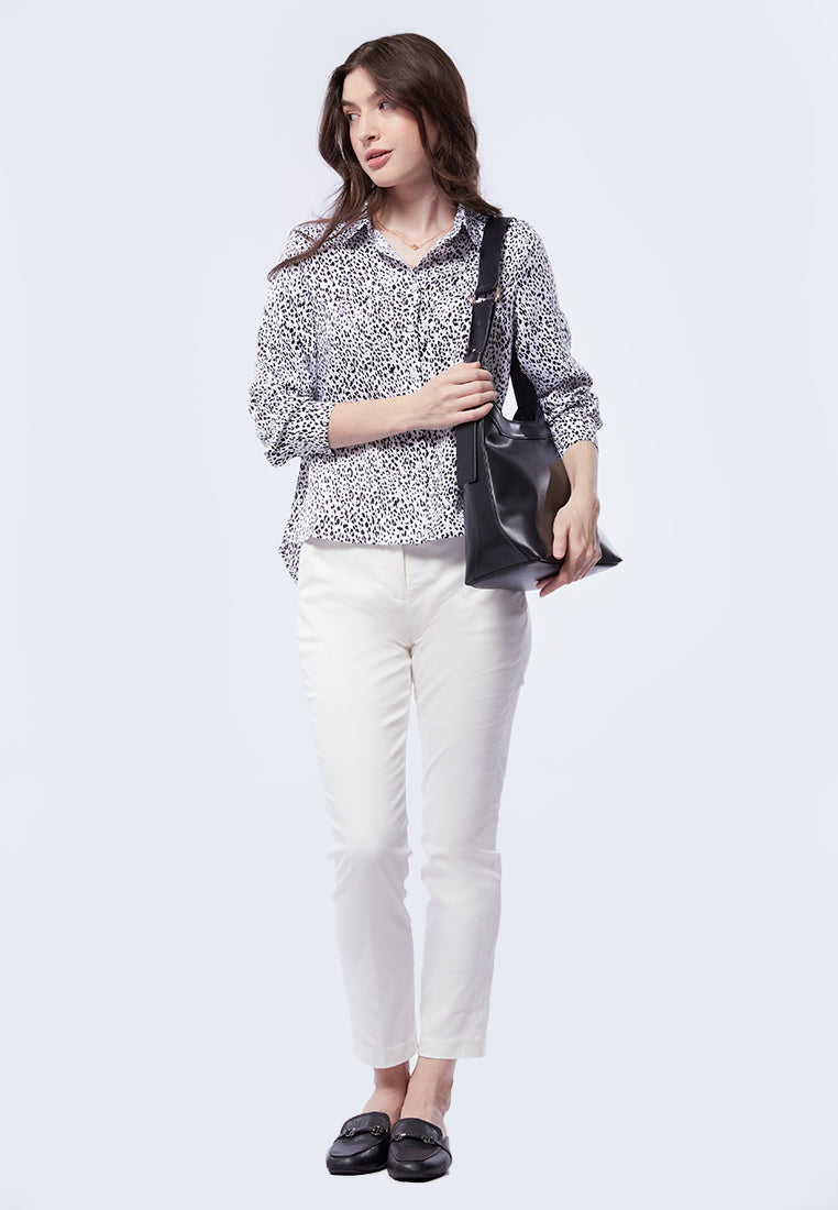 Printed Long Sleeve Blouse