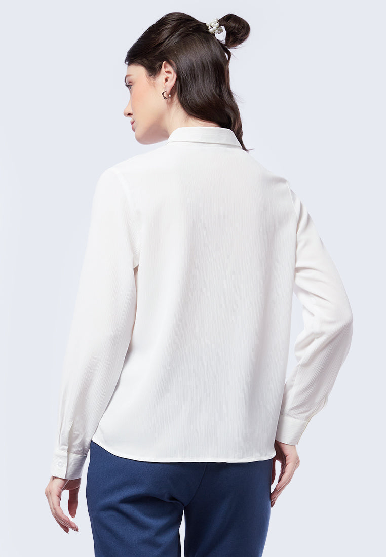 Regular Fit Crinkle Long Sleeve Shirt
