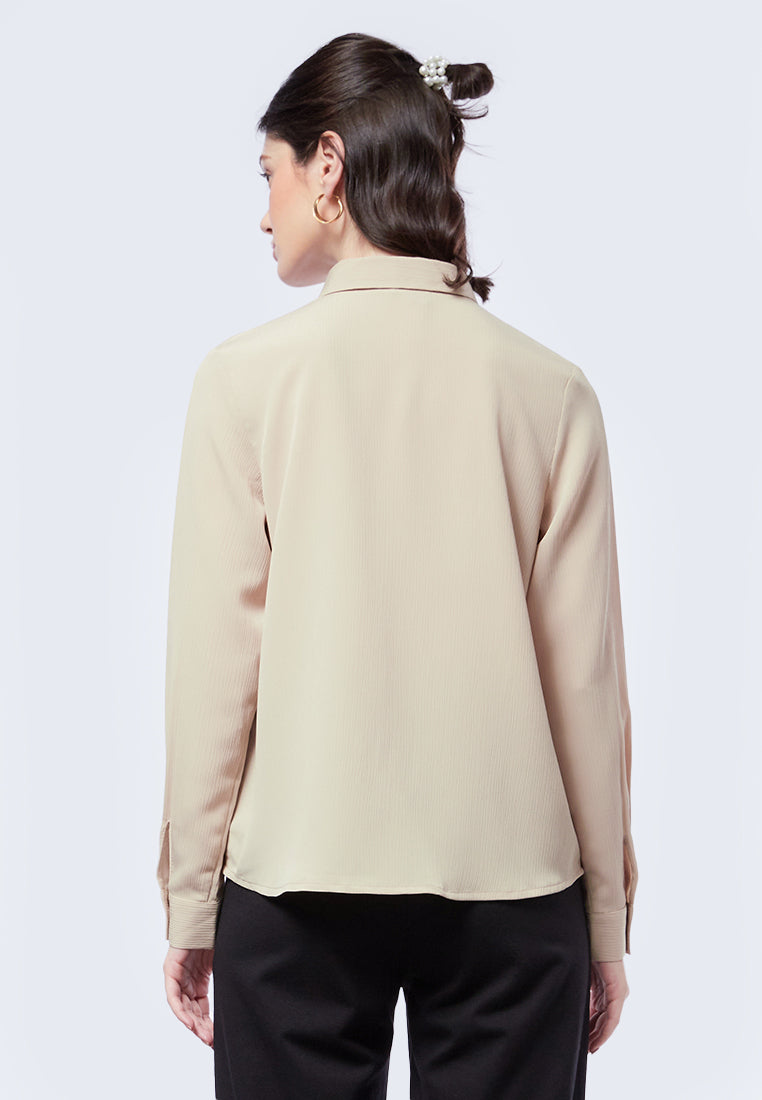 Regular Fit Crinkle Long Sleeve Shirt