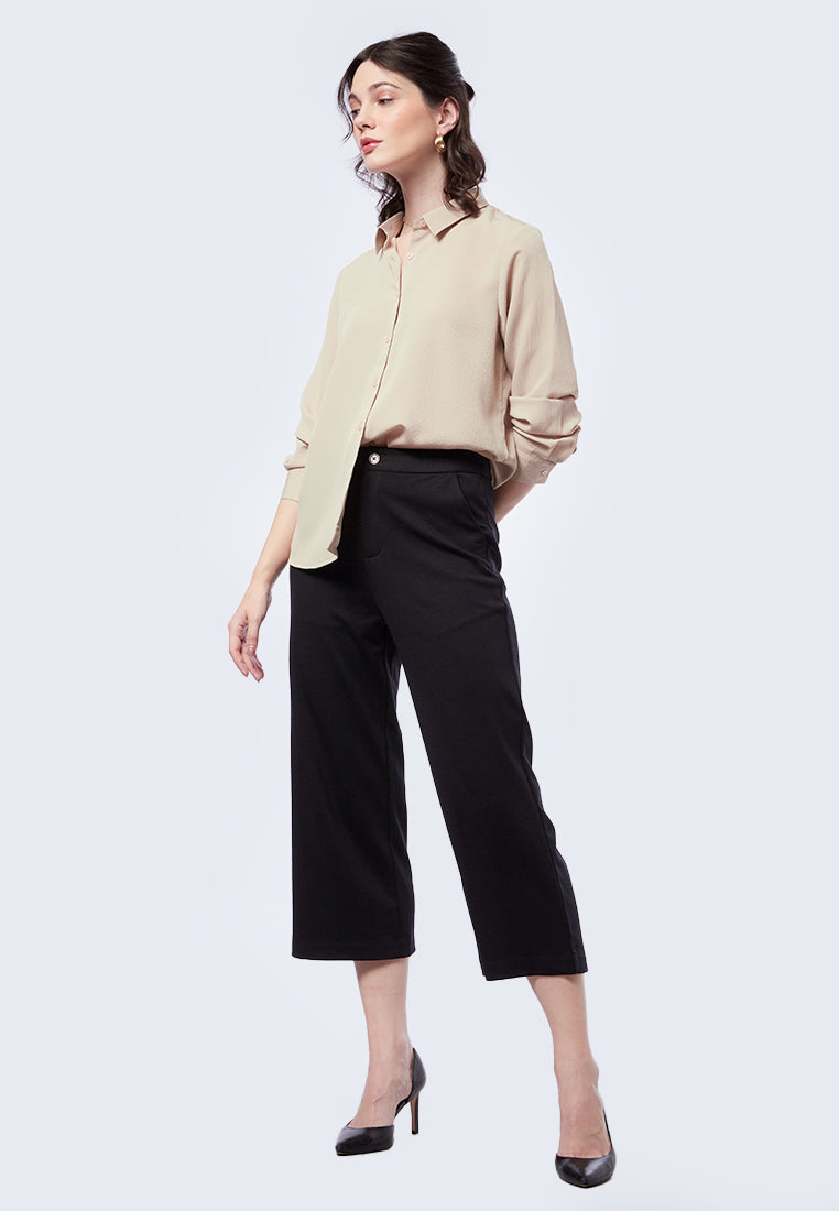 Regular Fit Crinkle Long Sleeve Shirt