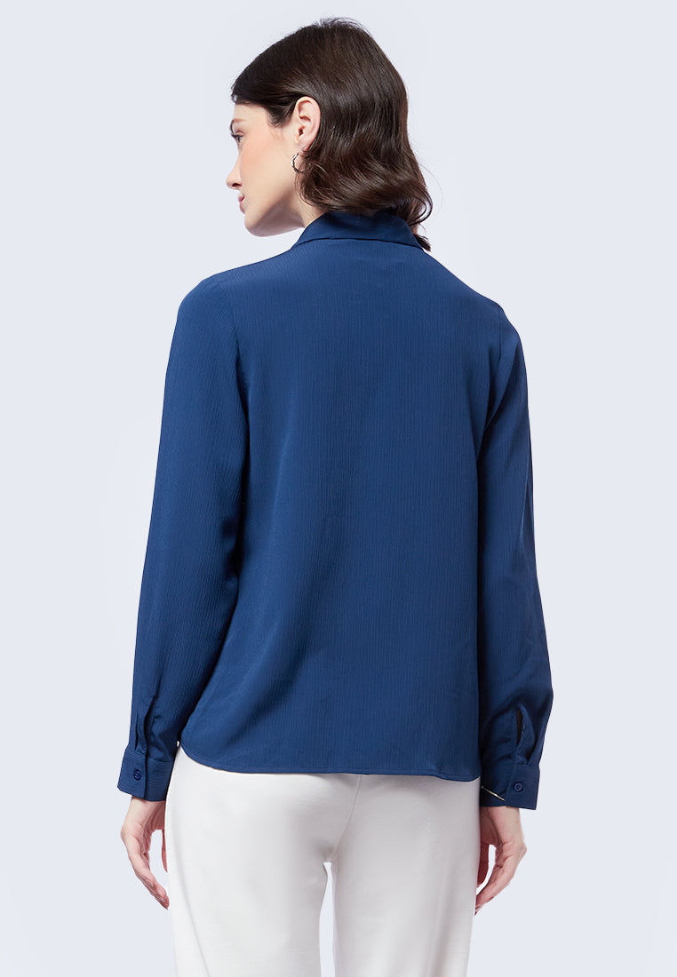 Regular Fit Crinkle Long Sleeve Shirt