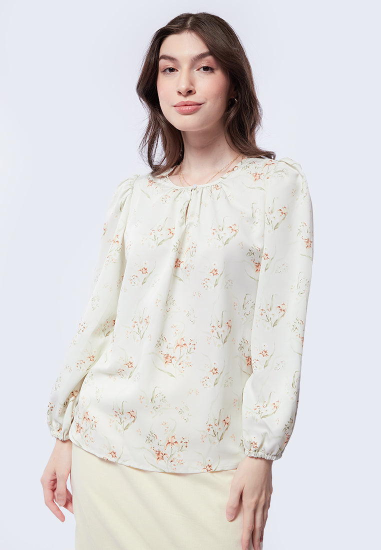 Printed Long Sleeve Blouse