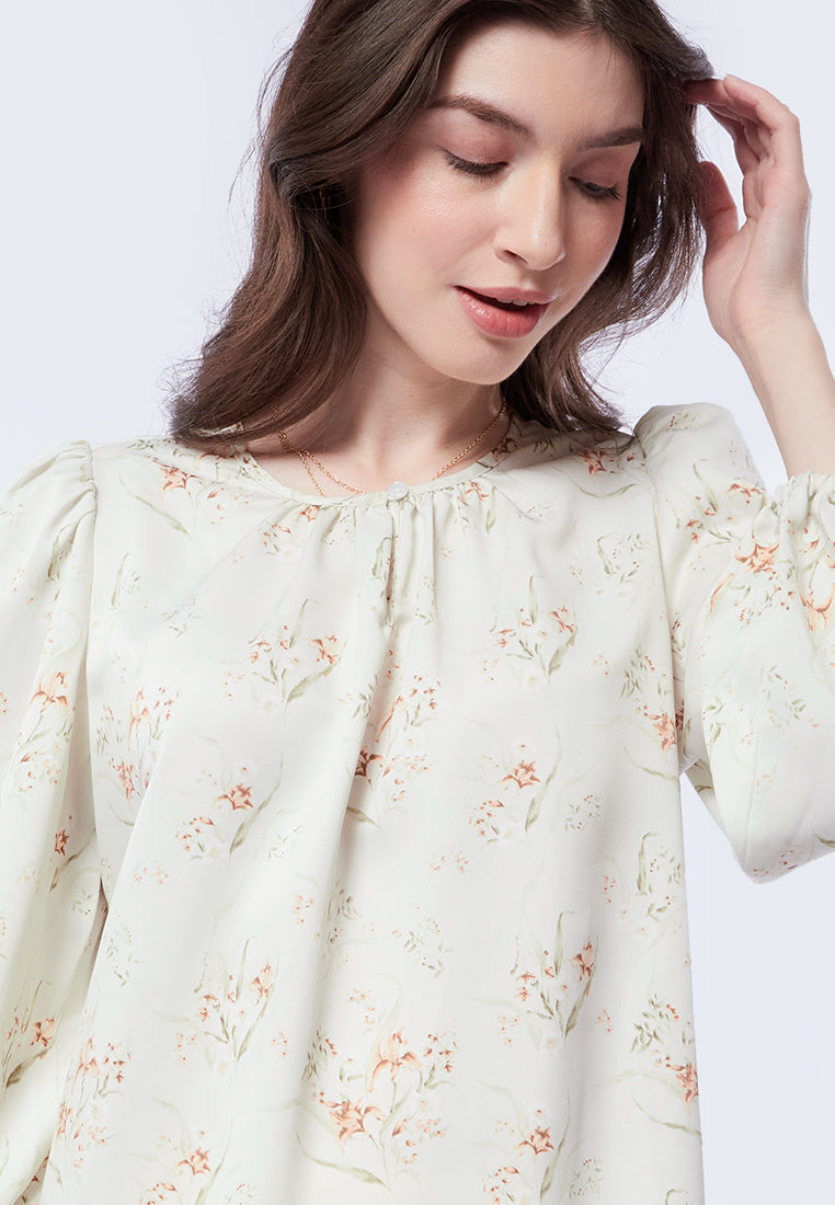 Printed Long Sleeve Blouse