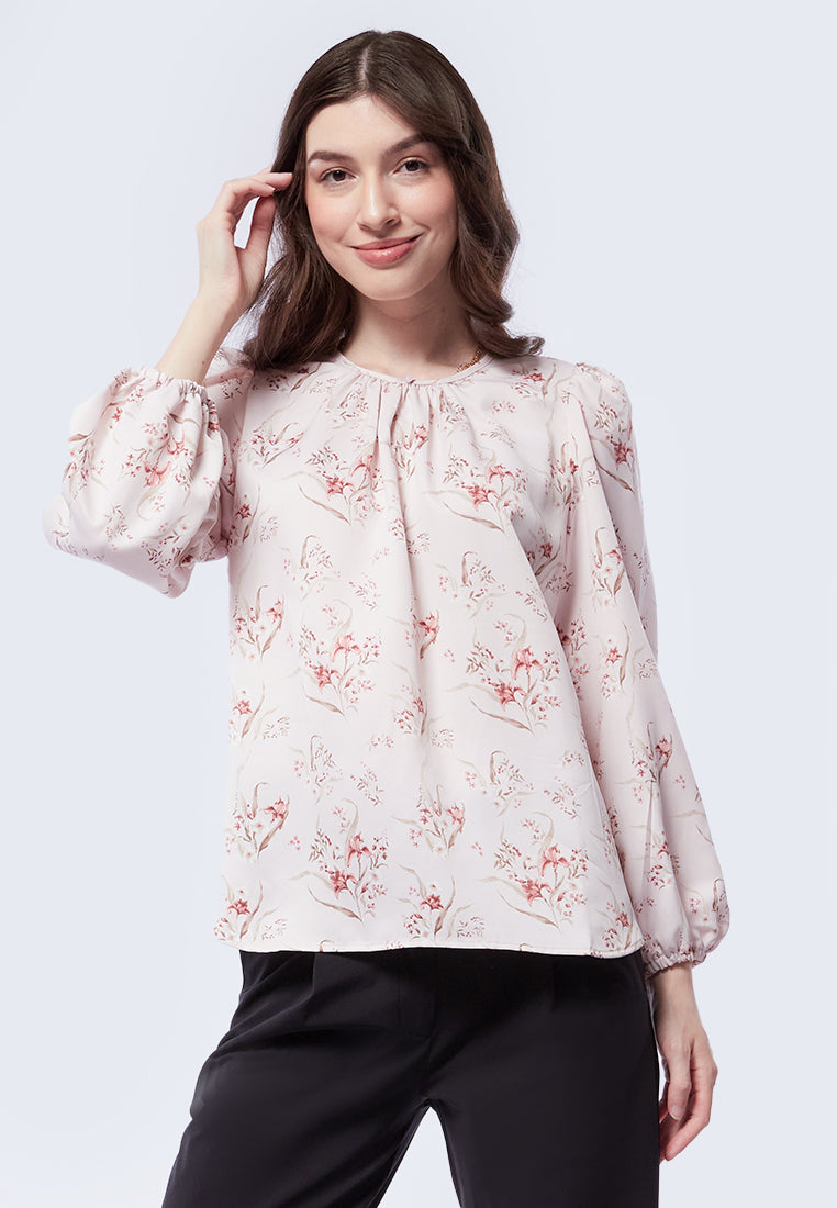 Printed Long Sleeve Blouse