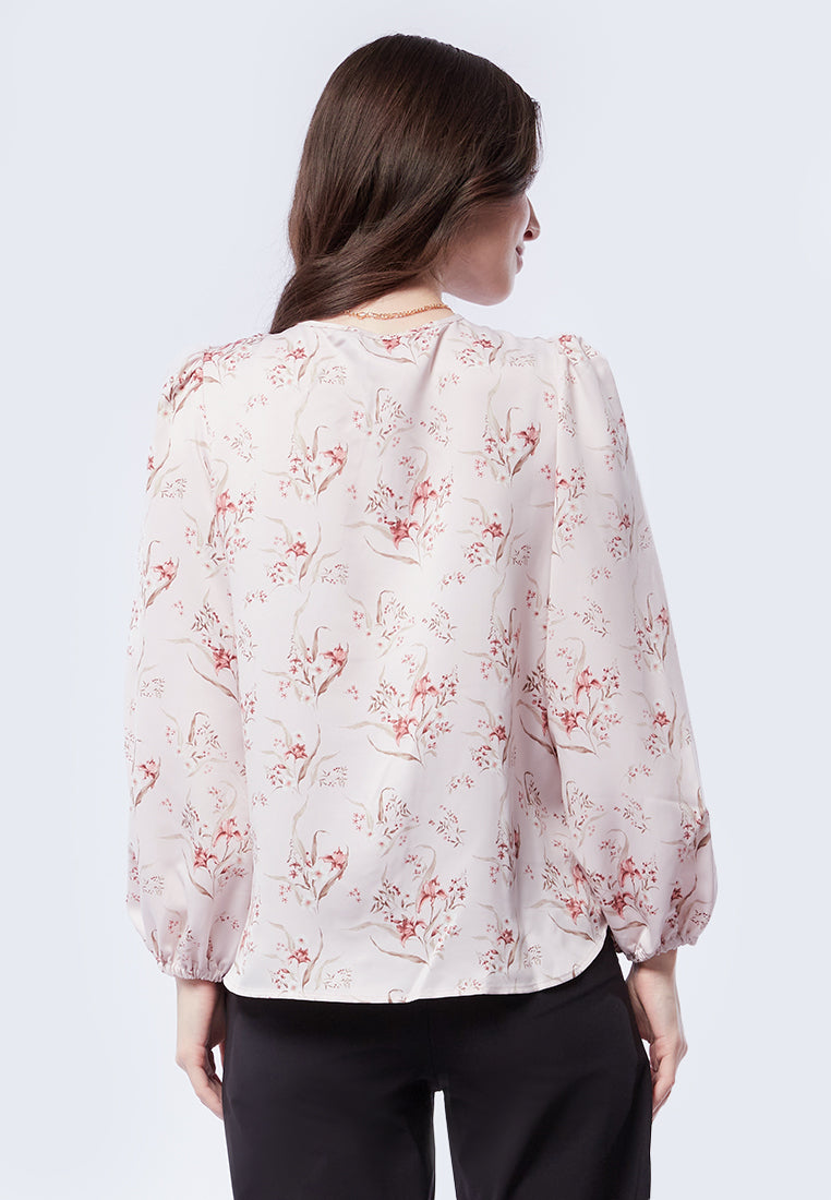 Printed Long Sleeve Blouse