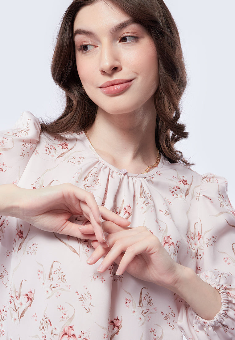 Printed Long Sleeve Blouse