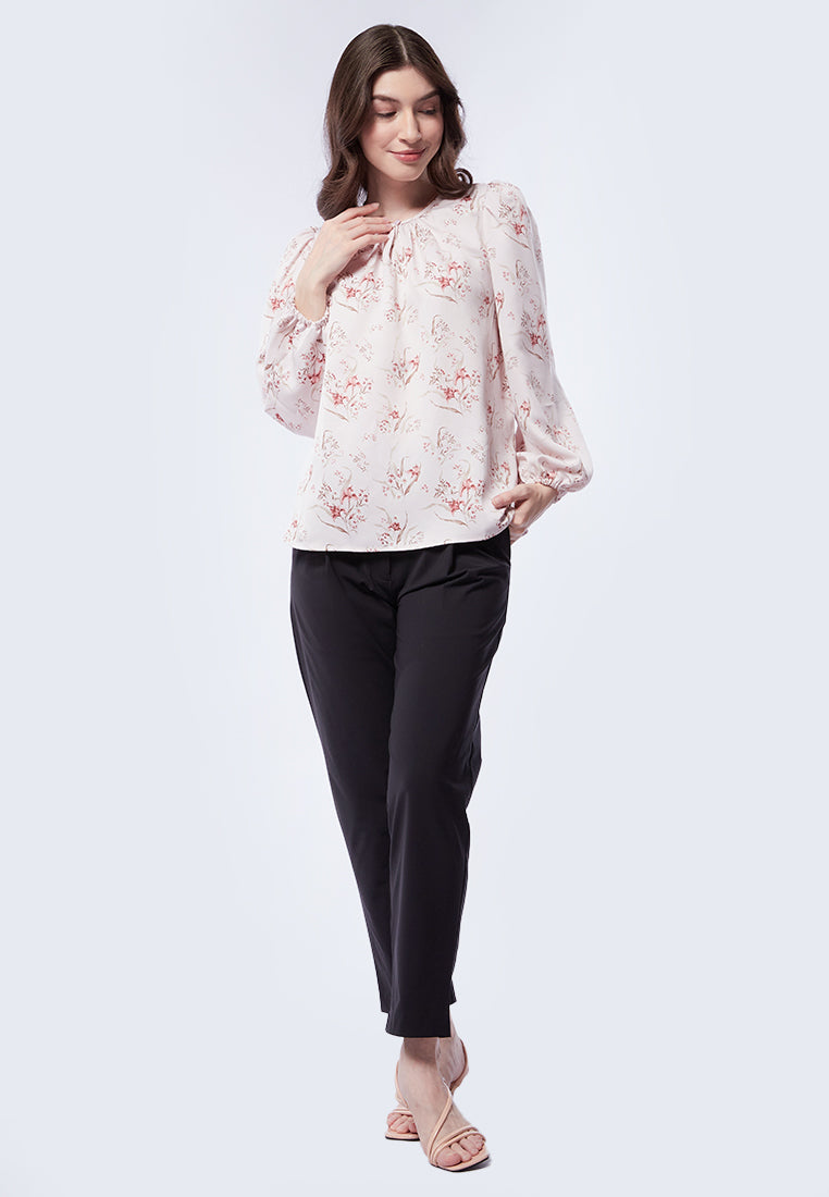 Printed Long Sleeve Blouse