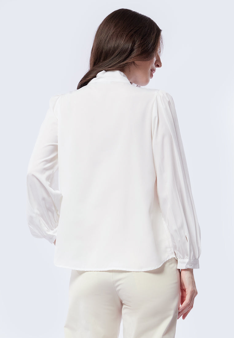 Tie Bow Long Sleeve Blouse