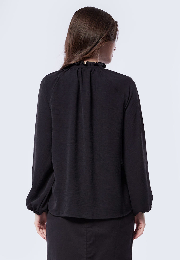 Balloon Sleeve Peasant Blouse