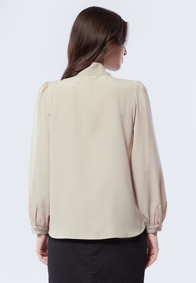 Tie Bow Long Sleeve Blouse