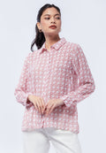 Printed Long Sleeve Blouse
