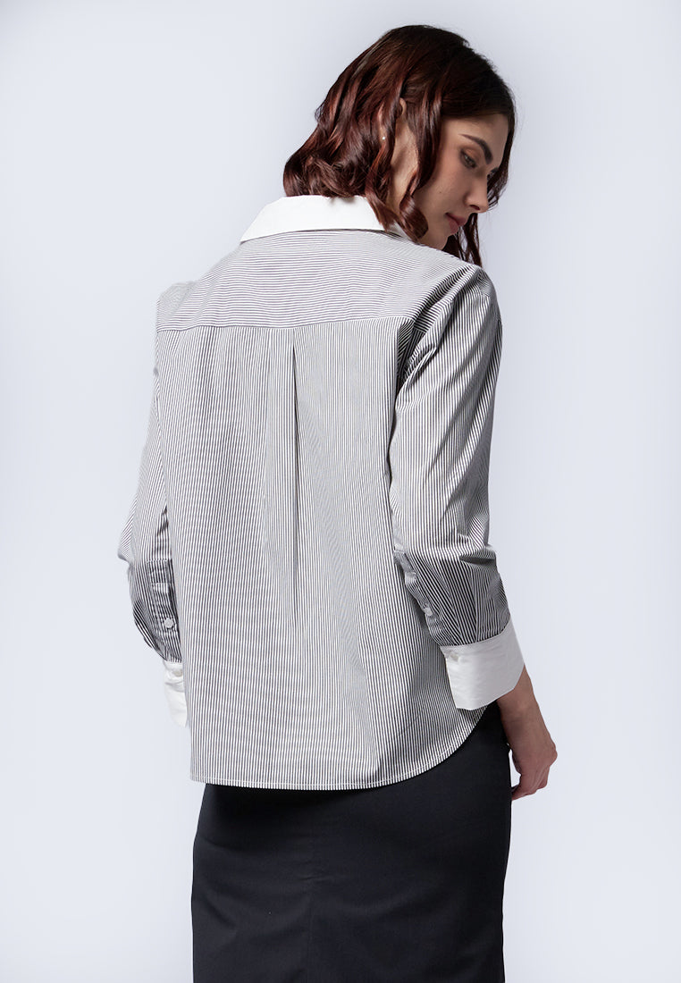 Two Tone Long Sleeve Shirt