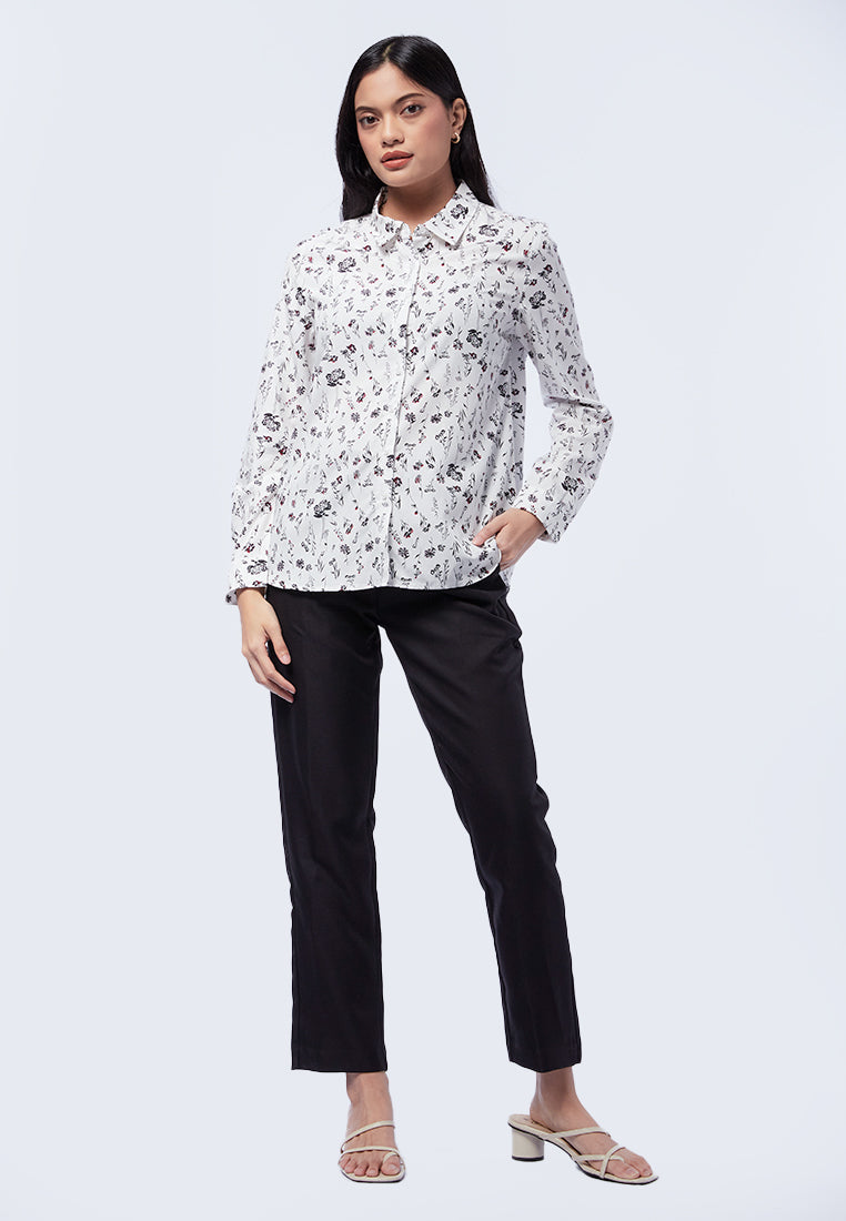 Printed Long Sleeve Blouse