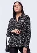 Printed Long Sleeve Blouse