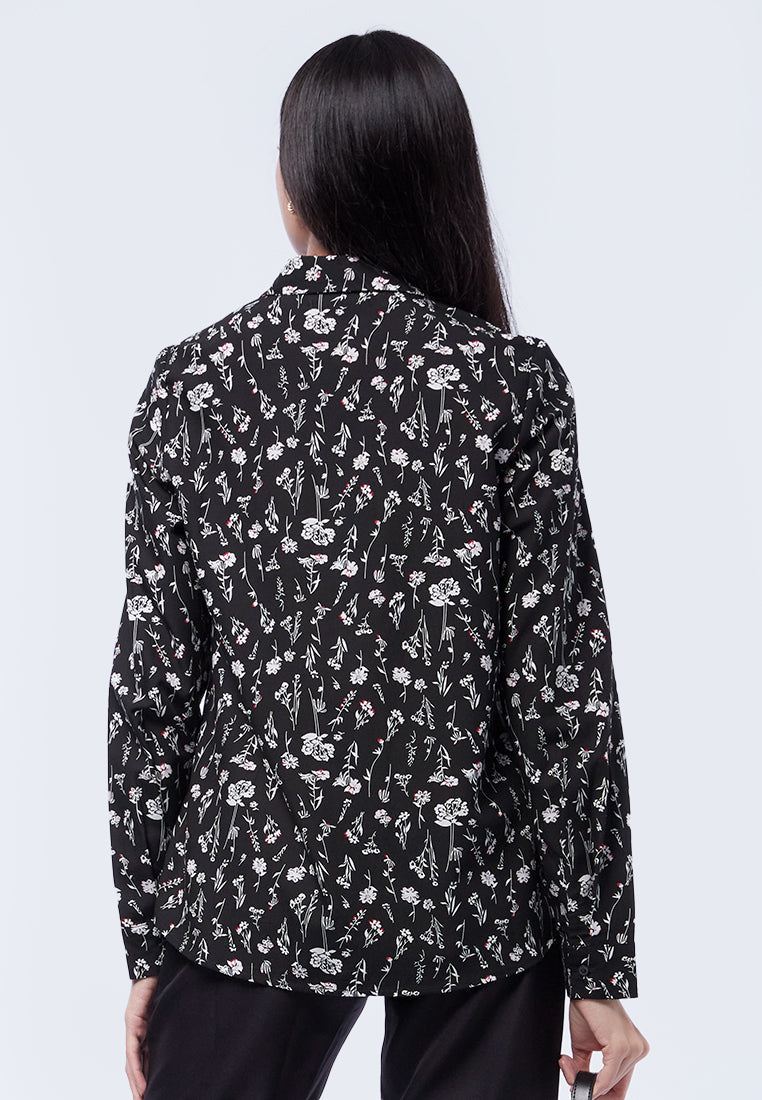 Printed Long Sleeve Blouse