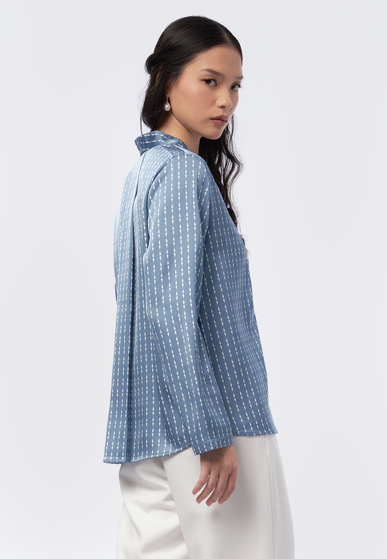 Printed Long Sleeve Blouse