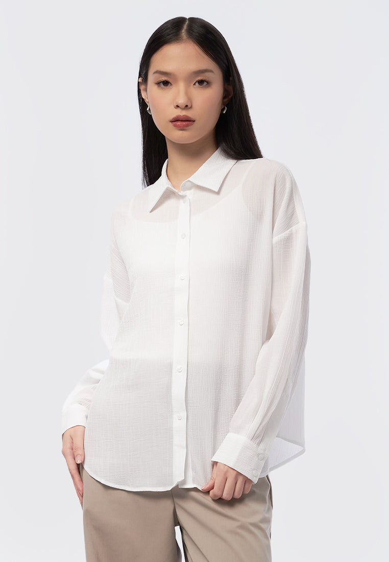 Long Sleeve Crinkle Shirt